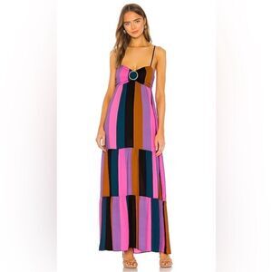 Show Me Your MuMu Juniper Color-Blocked Maxi Dress Size XS
